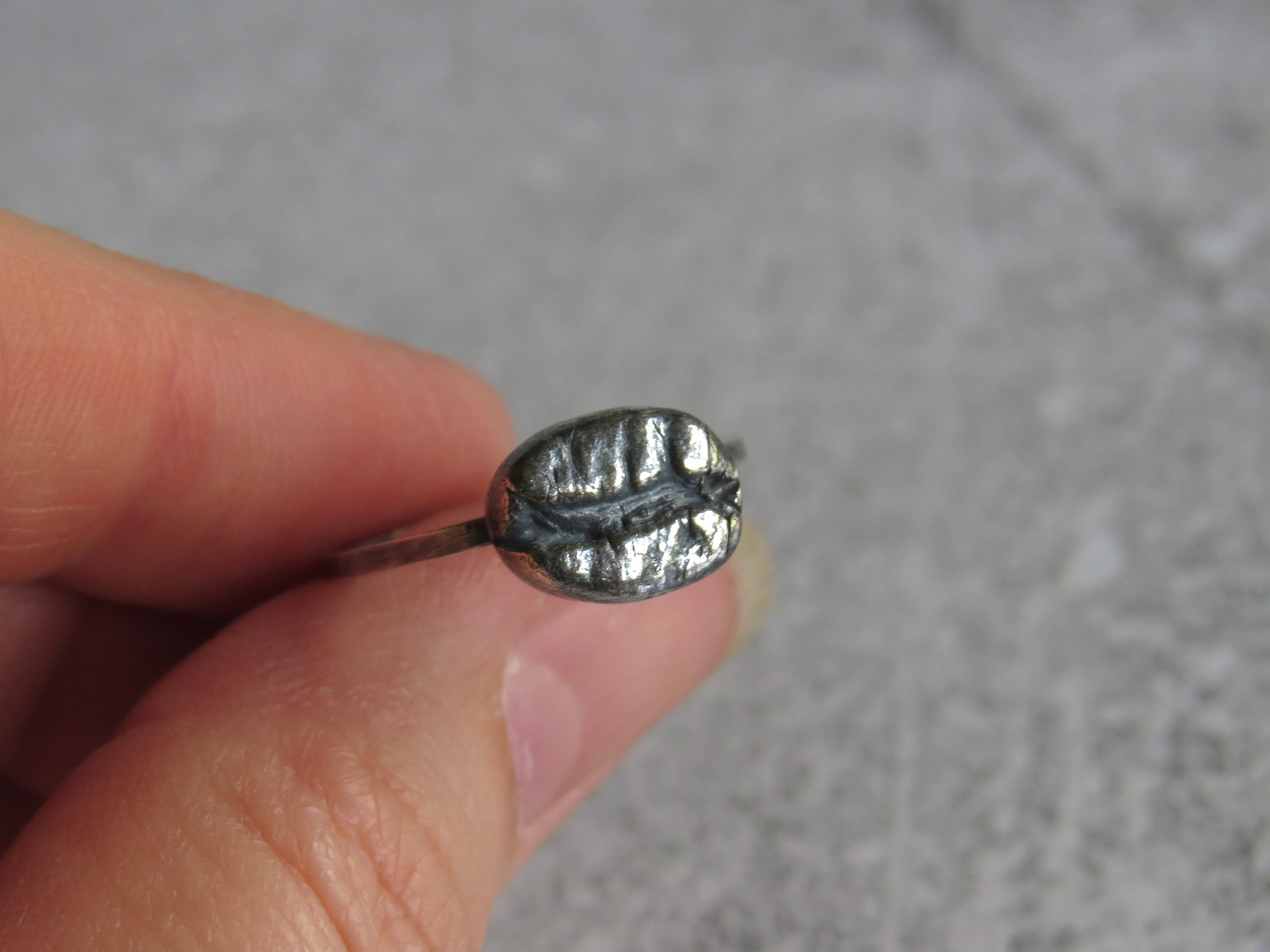 シルバーコーヒービーンリング、コーヒーリング、コーヒージュエリー