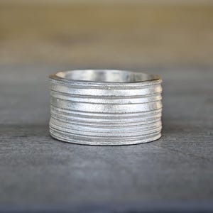 Book Ring, Handmade Sterling Silver Ring with Real Book Pages Imprint – Literary Jewelry Gift for Book Lovers, Readers & Writers