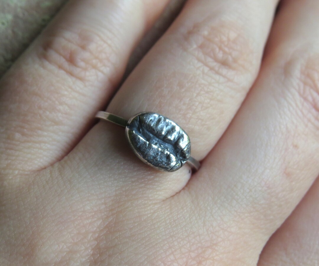 シルバーコーヒービーンリング、コーヒーリング、コーヒージュエリー