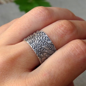 Fern Ring, Fern Rings, Botanical Ring, Sterling Silver Woodland Ring, Witchcraft Jewelry, Wiccan Ring, Gift for Her