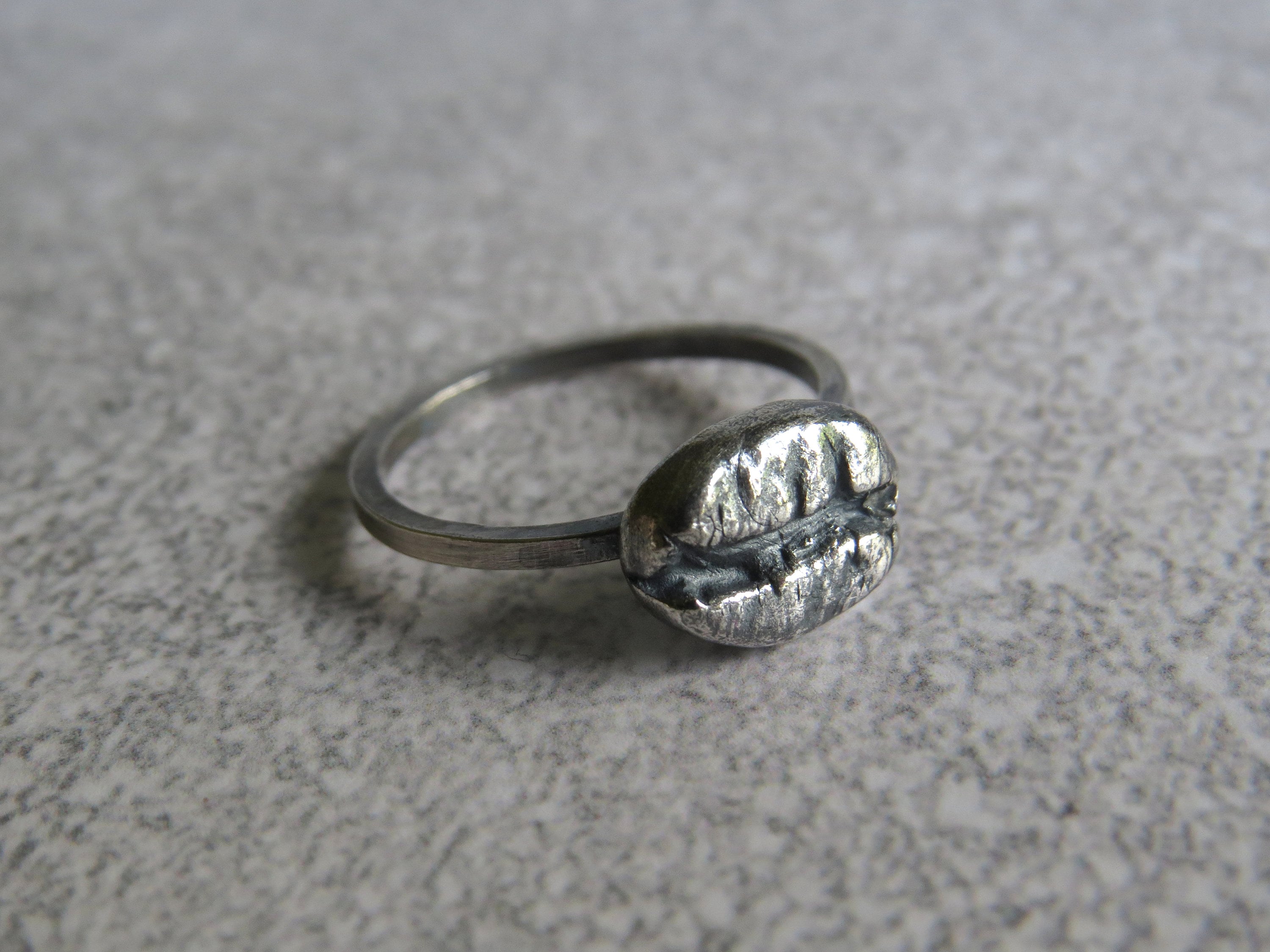 シルバーコーヒービーンリング、コーヒーリング、コーヒージュエリー