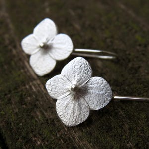 Hydrangea Earrings, Hortensia Earrings, Real Flower Earrings, Real Flower Jewelry, Floral Earrings, Hydrangea Jewelry, Gift for Wife