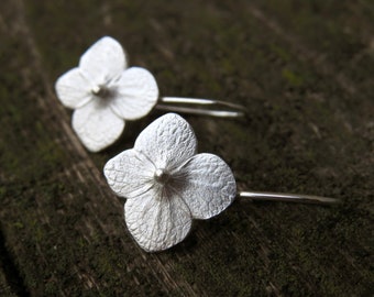 Hydrangea Earrings, Real Flower Earrings, Real Flower Jewelry, Witchy Earrings, Magical Jewelry, Romantic Gift for Wife