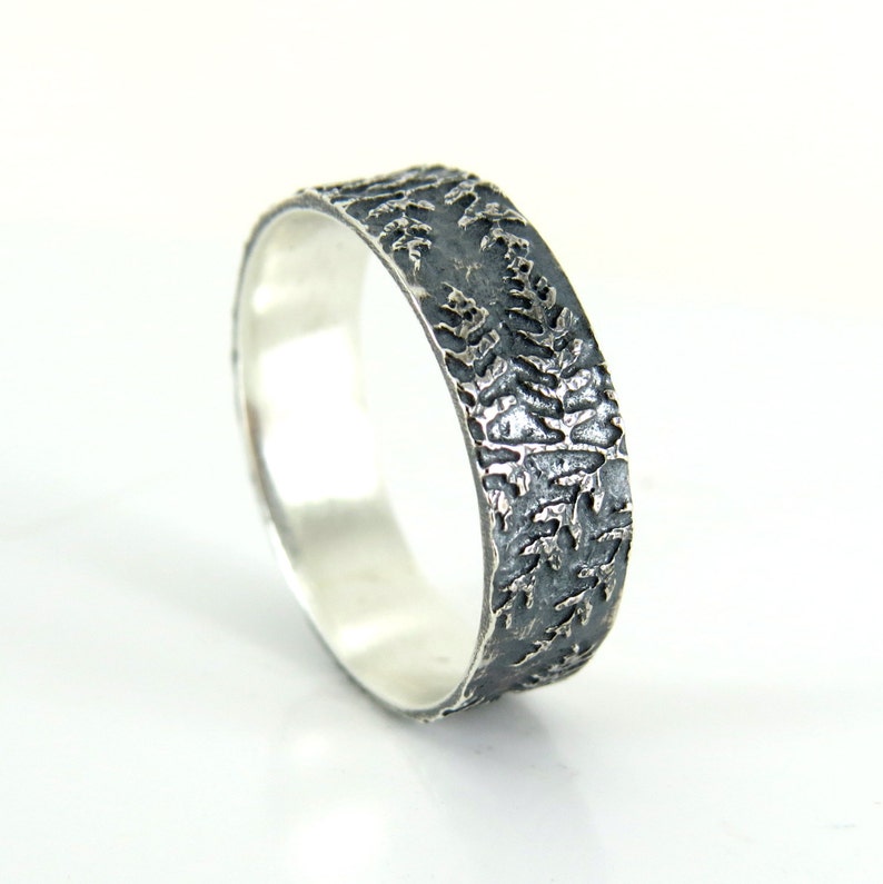 Plant Ring Fern Ring Witchy Jewelry Bohemian Rings Silver Rustic Woodland Ring