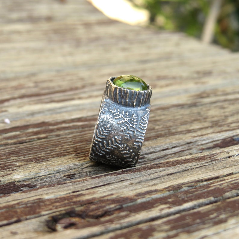 Fern Ring Fern Rings Botanical Ring Sterling Silver Peridot Etsy