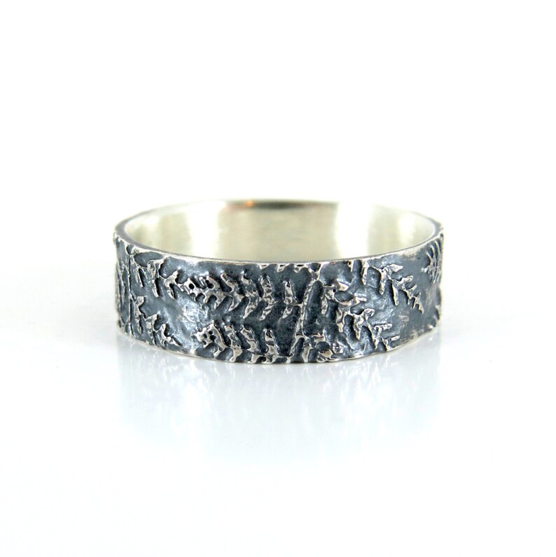 Plant Ring Fern Ring Witchy Jewelry Bohemian Rings Silver Rustic Woodland Ring