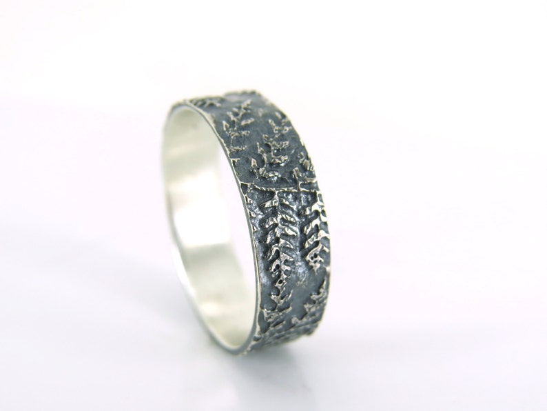 Plant Ring Fern Ring Witchy Jewelry Bohemian Rings Silver Rustic Woodland Ring