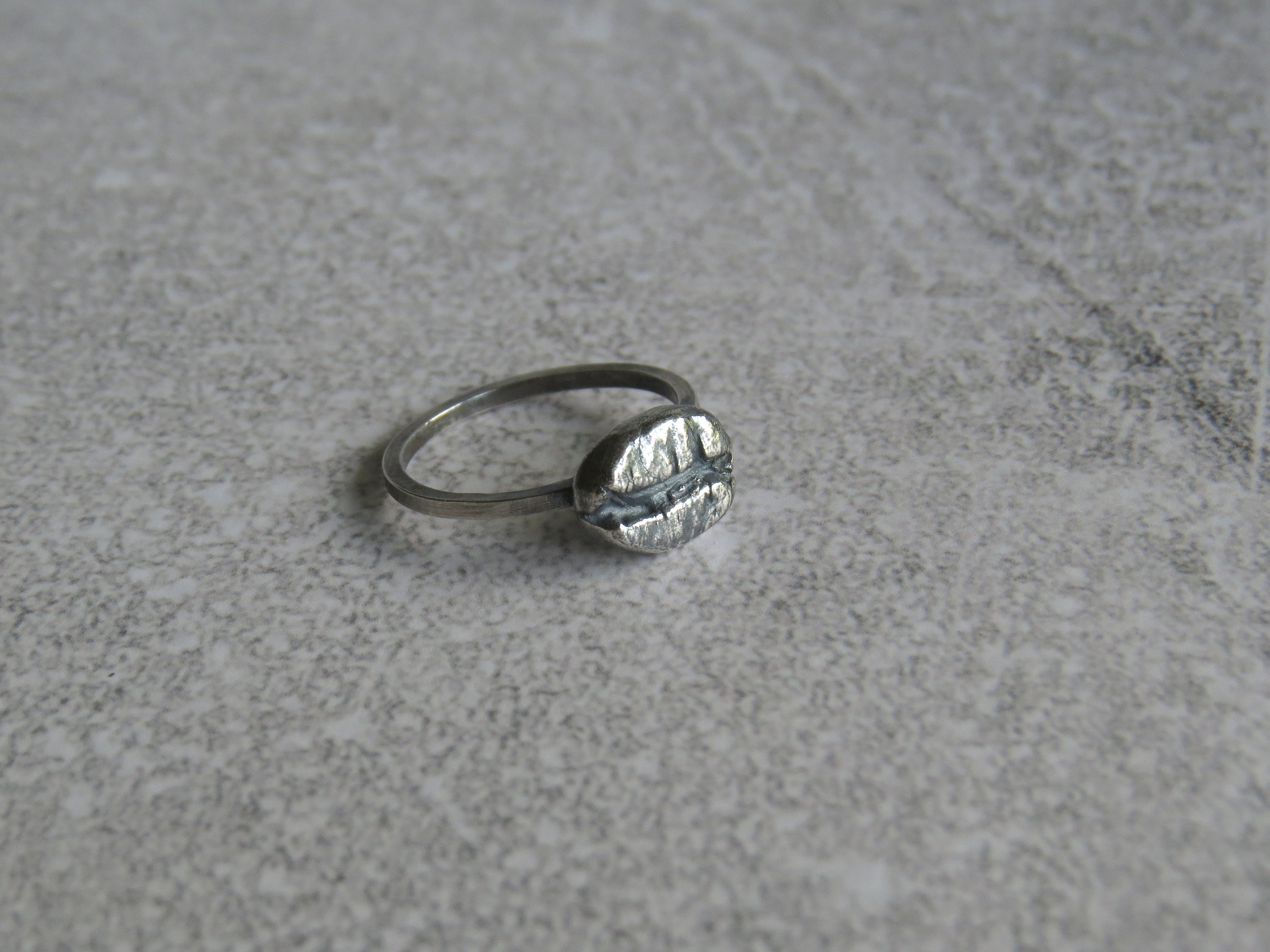 シルバーコーヒービーンリング、コーヒーリング、コーヒージュエリー