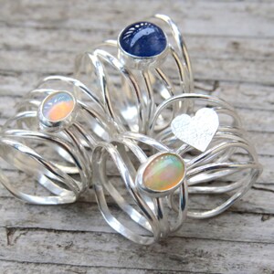Wavy Ring, Sterling Silver Labradorite Ring, Bohemian Rings, Wiccan ...