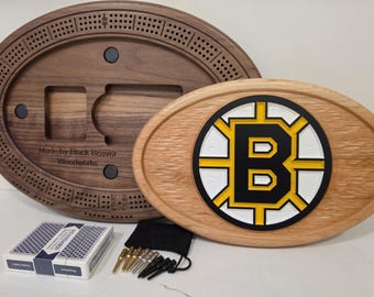 Boston Bruins Cribbage Board Set