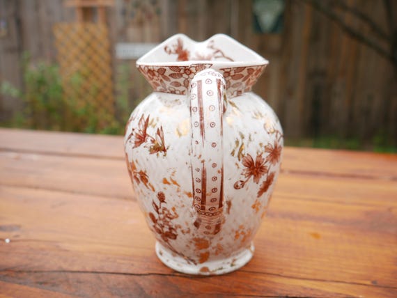 Ridgway “chester” Pitcher – Brown Transferware, C.1887 - Etsy