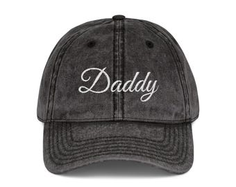 Vintage Cotton Twill Dad Hat: Embroidered Distressed Cap