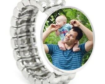 Adjustable Ring /Snap Charm Photo Ring. Mothers Day gift / Pics2Jewels / Personalized ring Custom photo ring/ Unique mothers gift / jewelry