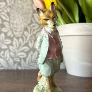 Vintage Beswick Fox Figurine | Beswick Beatrix Potter Foxy Whiskered Gentleman Figure | Beswick Ornament | Beatrix Potter Collectible |