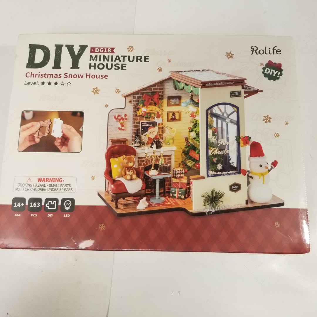 3d Model Craft Rolife Rolife - Christmas Snow House DIY 3D Miniature Craft Kit 1/24 (DG18) - Etsy