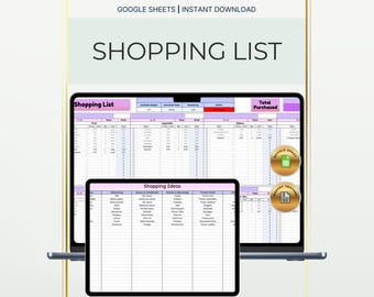 Bewerkbare boodschappenlijst Google Spreadsheets: eenvoudige spreadsheetsjabloon voor boodschappenlijstjes