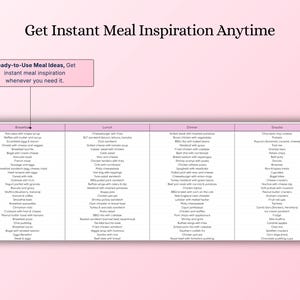 2026 Meal Planner Spreadsheet | Digital Download | Google Sheets