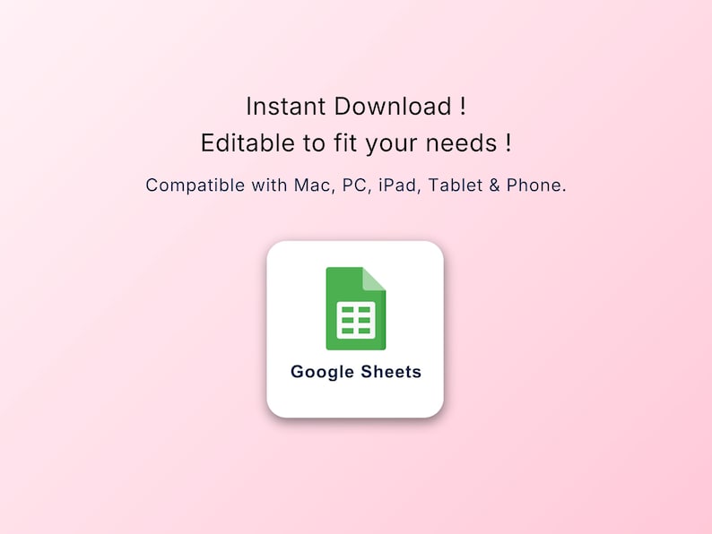 2026 Meal Planner Spreadsheet | Digital Download | Google Sheets