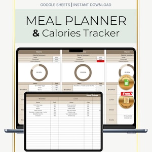 Beginner Calorie Tracker Spreadsheet | Simple Food Log & Meal Planner | Google Sheets