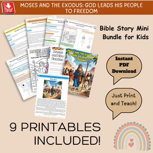 Moses och uttåget från Exodus bibelberättelsepaket: Lektionsplan och målarbild (PDF-nedladdning)