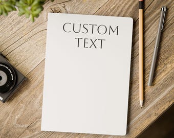 Custom Text Softcover Journal - Personalized Notebook, Daily Planner, Gifts for Writers, Travel Journal, Graduation Gift, Unique Stationery