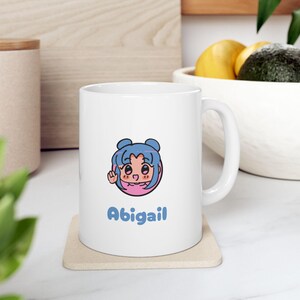 Cute Cartoon Character Ceramic Mug, Fun Daily Coffee Mug, Gift for Kids or Adults, Birthday Present, Home Office Decor, Custom Mug