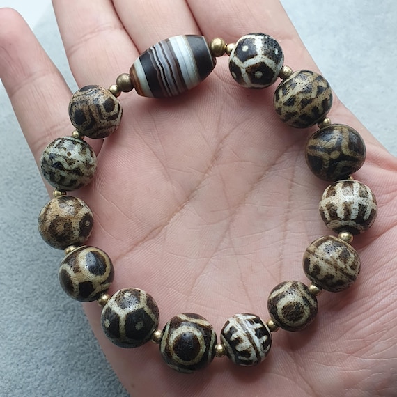 Antique Pumtek Pyu Natural Pattern Suliemani Agat… - image 7