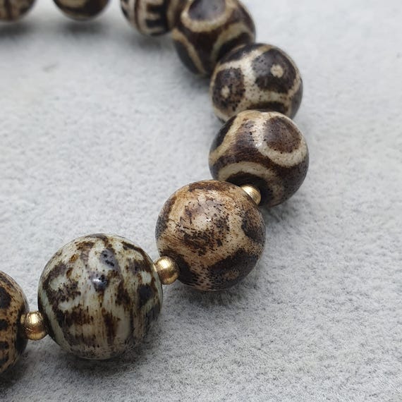 Antique Pumtek Pyu Natural Pattern Suliemani Agat… - image 6