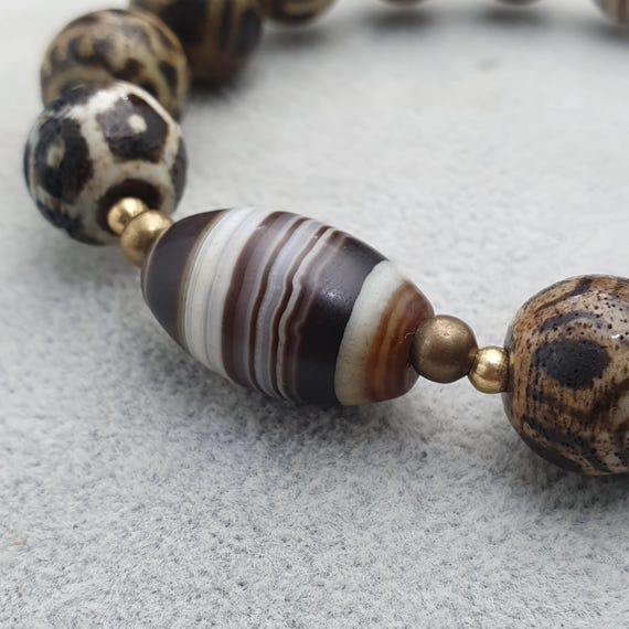 Antique Pumtek Pyu Natural Pattern Suliemani Agat… - image 2