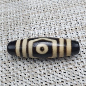 Belle perle d&#39;agate tibétaine 3 yeux vintage