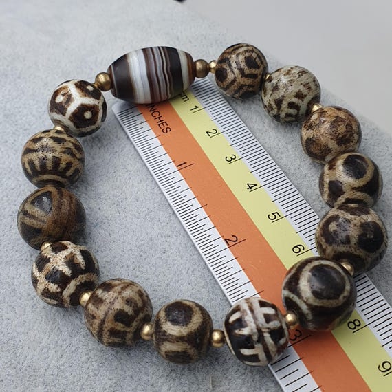 Antique Pumtek Pyu Natural Pattern Suliemani Agat… - image 10