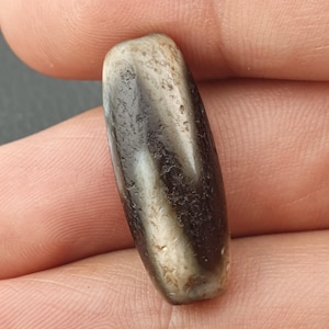 Antike Zick-Zack tibetischen Achat Dzi Perle Amulett