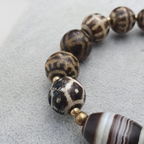 Antique Pumtek Pyu Natural Pattern Suliemani Agat… - image 4