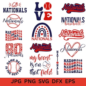 Nationals SVG & PNG Bundle | Instant Digital Download | png, eps, dxf, and JPEG Files | Nationals Shirt Design Cup, Tshirt, Clip Art, Cricut