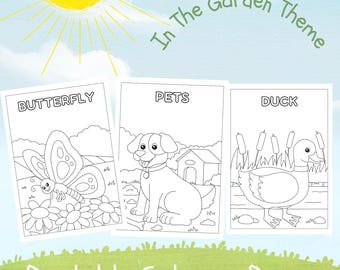 Garden Coloring Pages for Kids: Toddler & Preschool Activity (PDF Download)