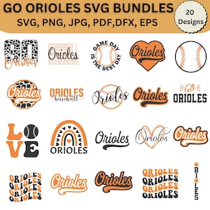 Pacchetto SVG Orioles: Design per magliette School Spirit (download immediato)