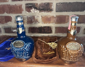 Chivas Royal Salute 21 Year Whisky Bottles: Blue OR Brown (Empty)