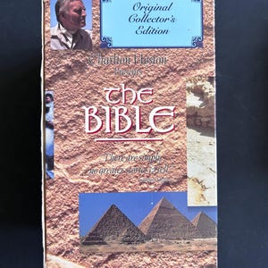 Charlton Heston Presents THE BIBLE 4 VHS Tapes Set
