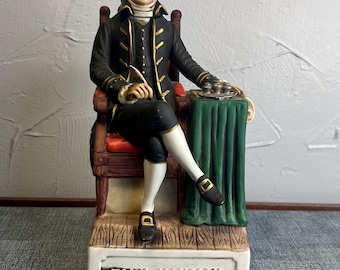 John Hancock McCormick Distilling Americana Porcelain Patriot Decanter EMPTY