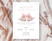 Editable Twin Baby Shower Invitation Baby Girl Invite Country Theme Baby Shower Template Cowgirl Western Card Twin Babies Cowgirl Card Rodeo