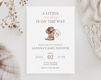 Cowboy Gender Reveal Invitation Cowgirl Western Baby Shower Invitation Editable Gender Reveal Template Western Rodeo Invitation Printable