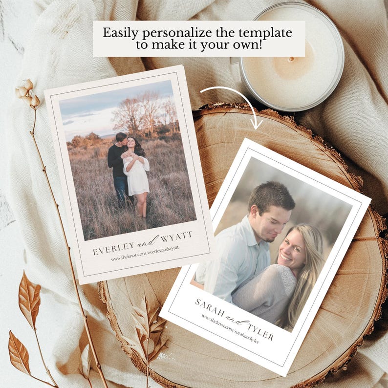 Photo Save the Date Template Canva Digital Country Save the Date Rustic ...