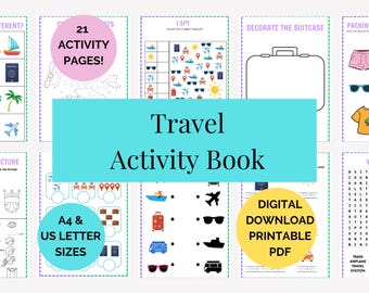 Reisactiviteitenboek, kleuterschool van 3-6 jaar | Activiteitenpakket Klaslokaal en stille tijd (pdf-download)