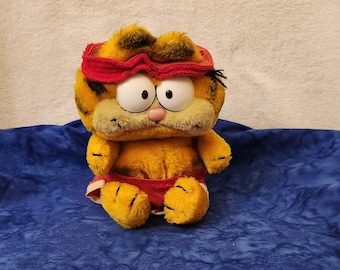 1981 Exercise Garfield Plush, Vintage Garfield Plush, Cat Lovers Gift, Gift for Garfield the Cat Lover, Birthday Gift, Christmas Gift
