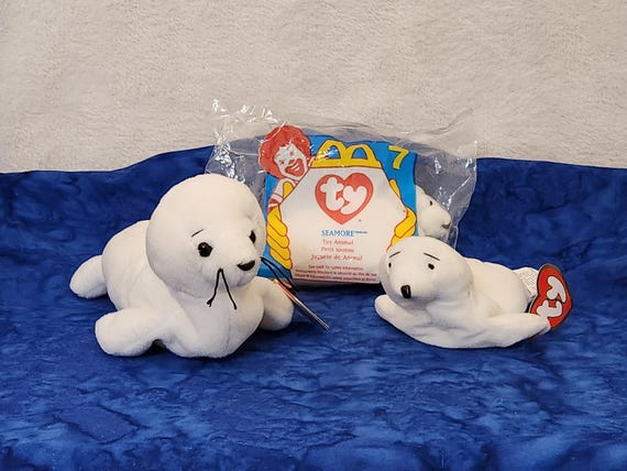 Beanie Baby and Teenie Seamore the Seal, Mcdonald's Toy - Etsy