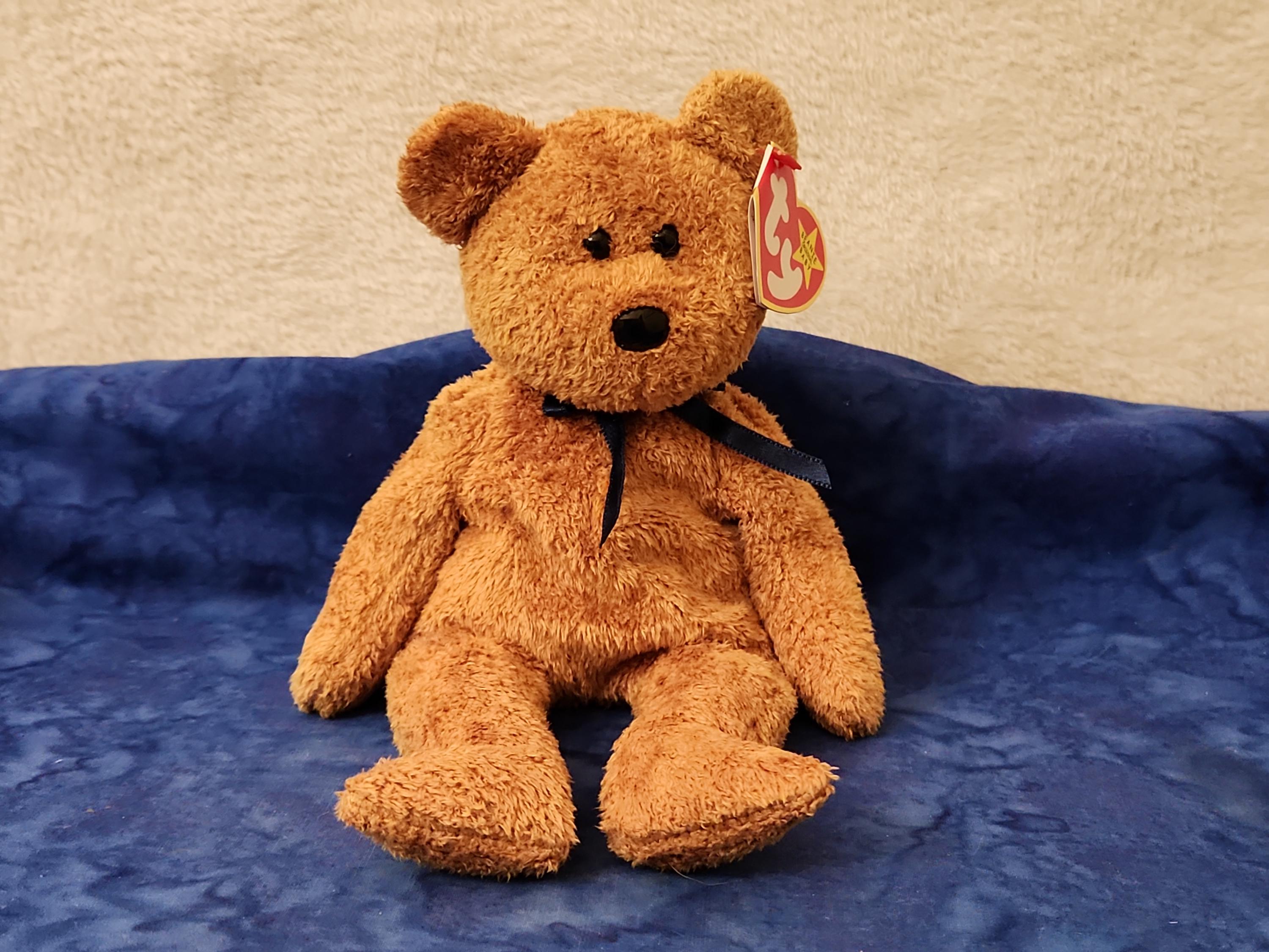 Simple Classic Brown Beanie Baby Bears Huggy Cashew Teddy Curly