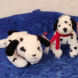 Beanie Baby and Christmas Ornament Teenie Beanie Dizzy the Dalmatian with Bell Inside, Gift for Christmas, Beanie Baby Dog, Gift for Child