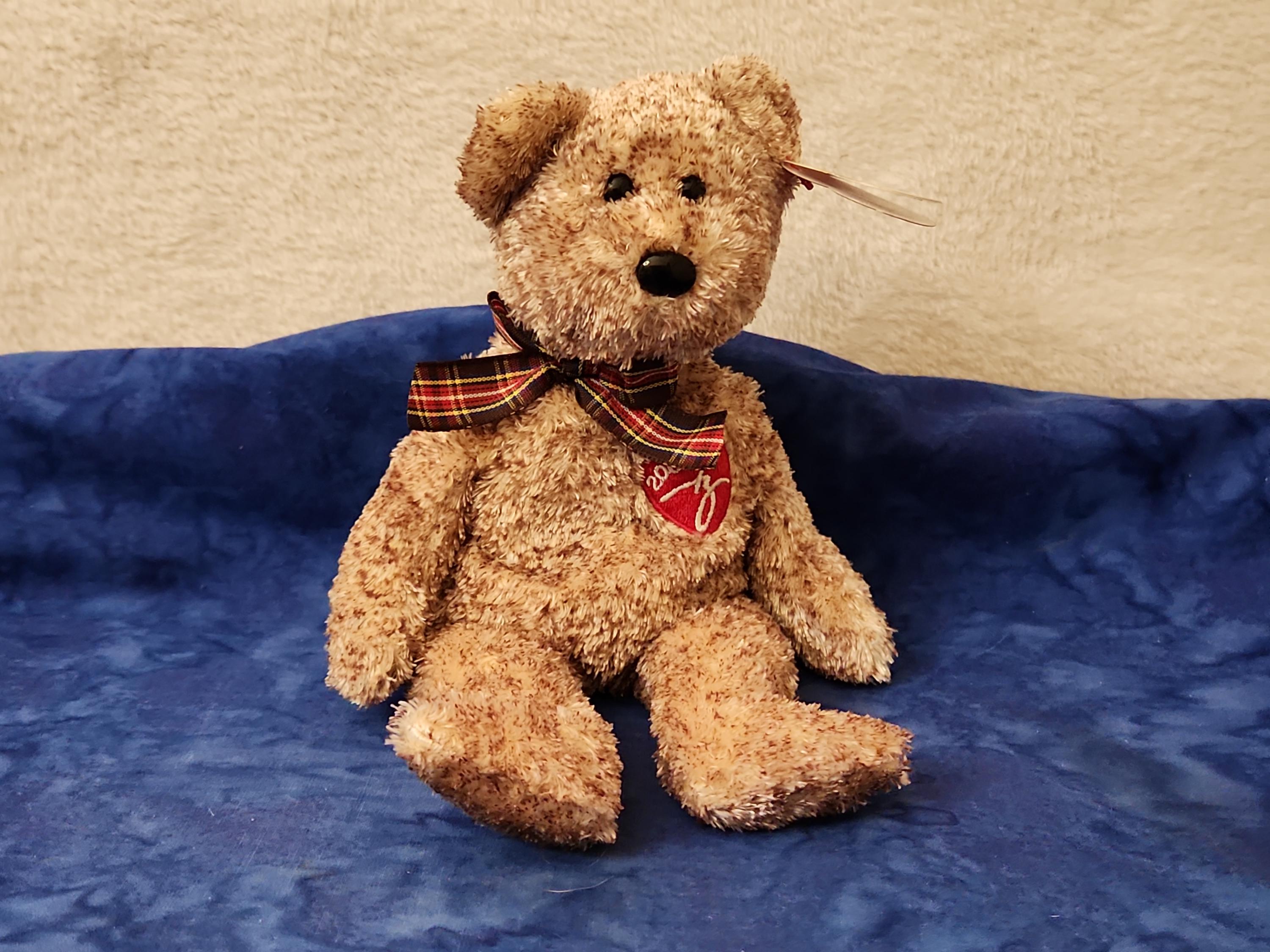 Simple Classic Brown Beanie Baby Bears Huggy Cashew Teddy Curly