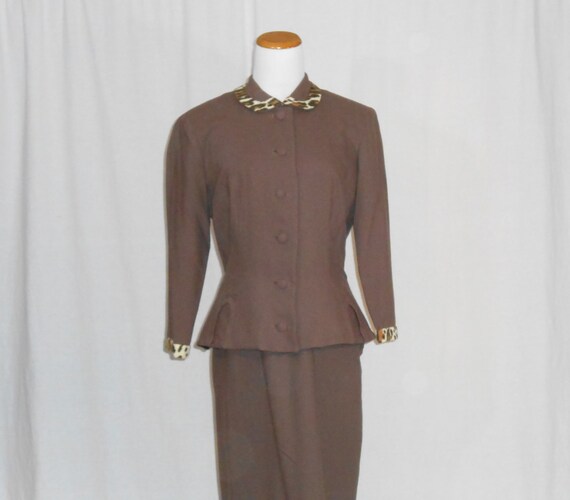 60's Dress and Coat Set Dress Set Animal Print 60'