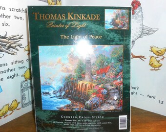 THOMAS KINKADE Counted Cross Stitch Painter of Light The Light of Peace New